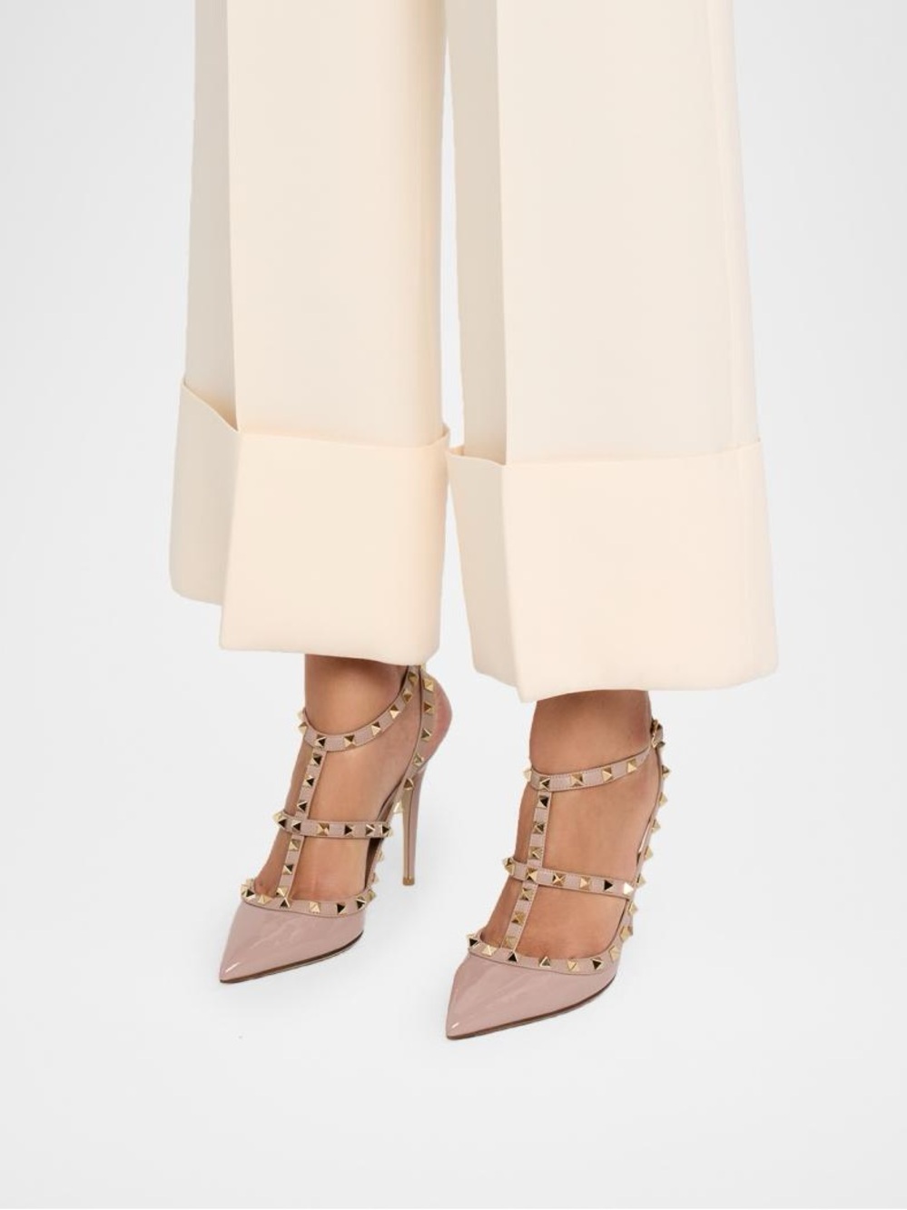 100mm Rockstud Patent Leather Pumps